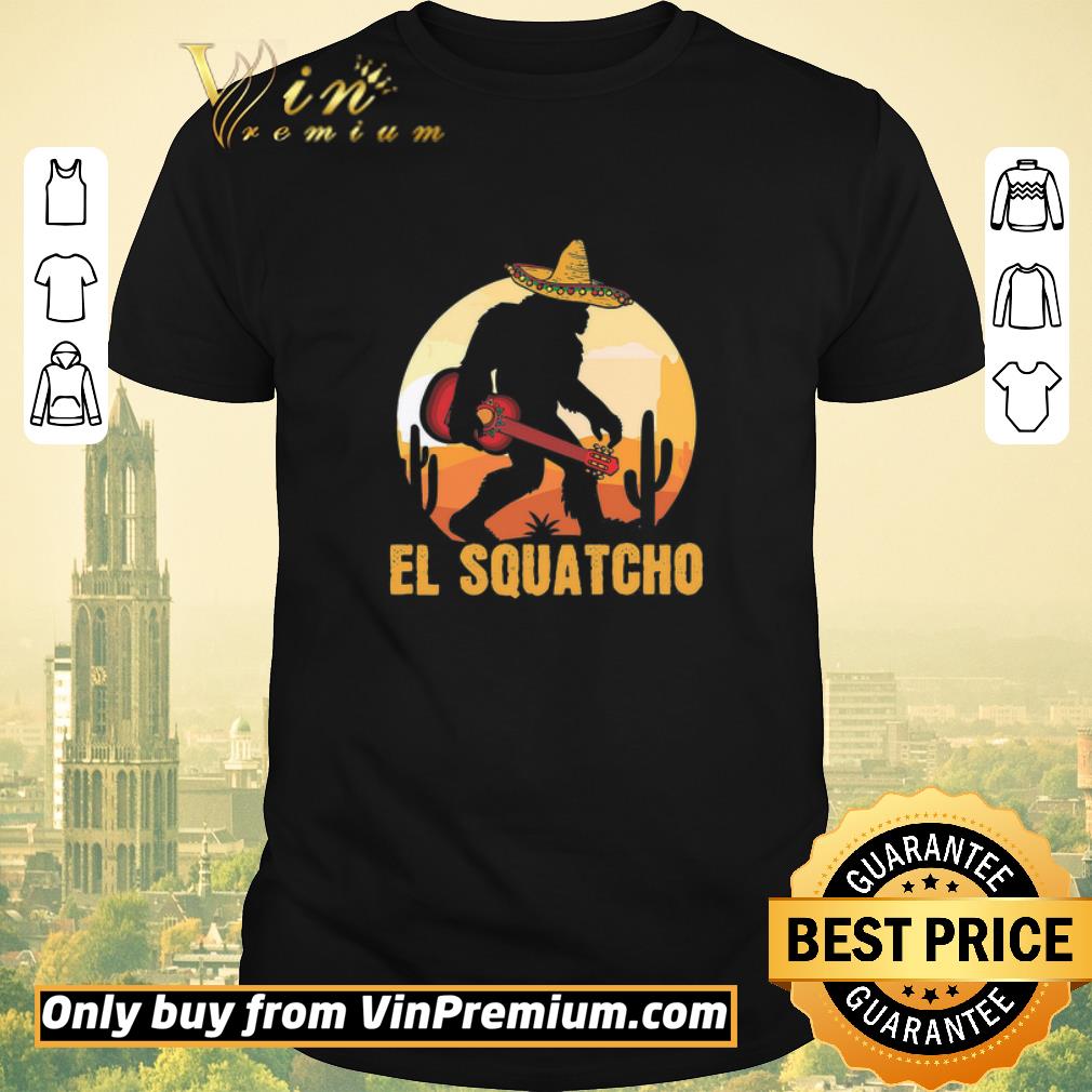 Awesome Bigfoot Hug Guitar El Squatcho shirt sweater