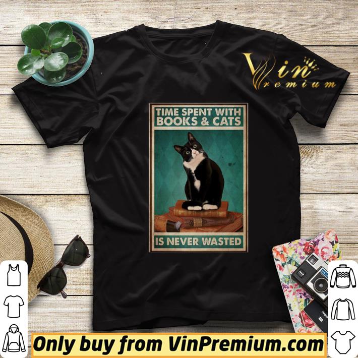 22145d33 time spent with books and cats is never wasted shirt sweater 4 - Time Spent With Books And Cats Is Never Wasted shirt sweater