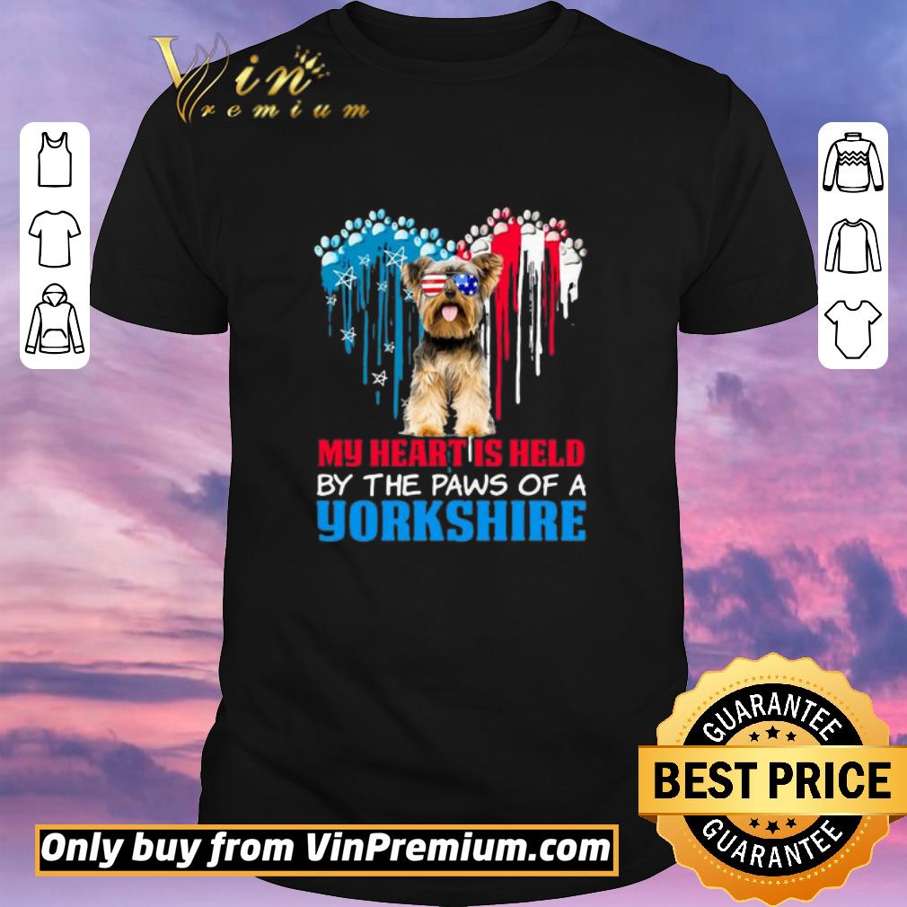 Awesome Heart Paw America My Heart Is Held By The Paws Of A Yorkshire shirt sweater