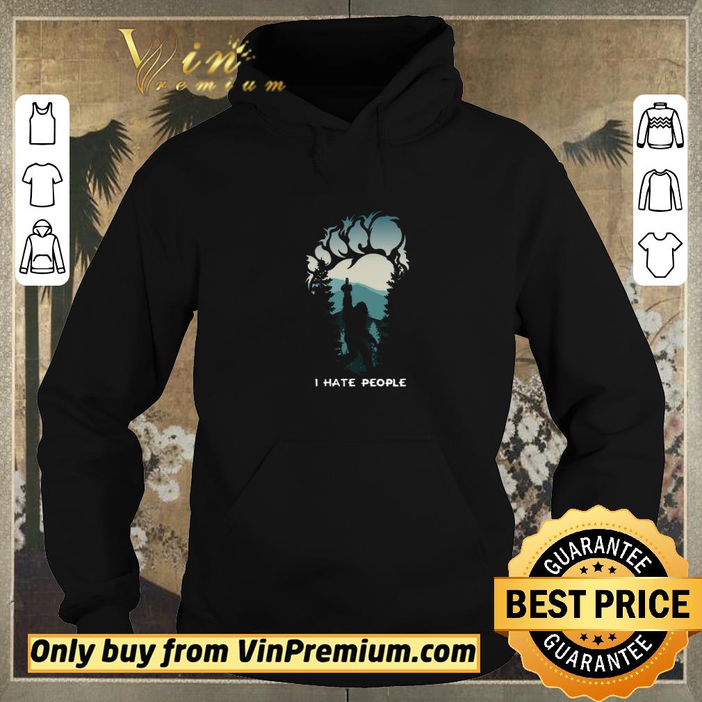 2b561cf2 premium bigfoot middle finger footprint i hate people shirt sweater 4 - Premium Bigfoot Middle Finger Footprint I Hate People shirt sweater
