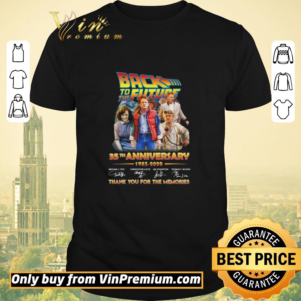 Awesome Back to the Future 35th anniversary thank you for the memories signature shirt sweater