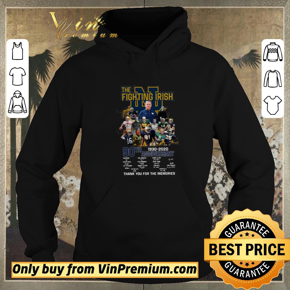 Pretty The Fighting Irish 90th Anniversary thank you for the memories signature shirt sweater 2f5d03fd pretty the fighting irish 90th anniversary thank you for the memories signature shirt sweater 4 - Pretty The Fighting Irish 90th Anniversary thank you for the memories signature shirt sweater