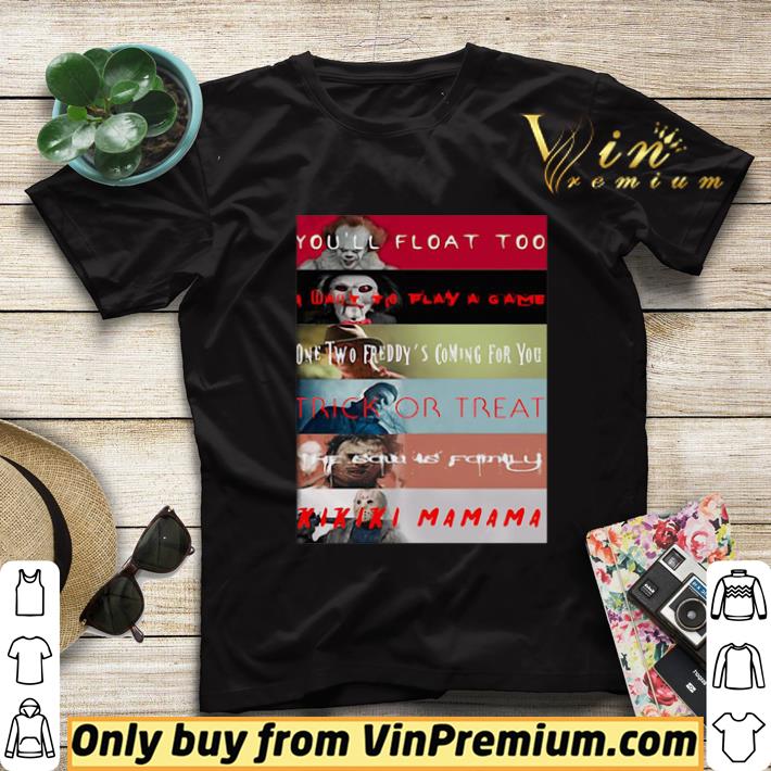 2f78d37a halloween horror characters youll float too i want to play a game one two freddys coming for you shirt sweater 4 - Halloween horror characters youll float too i want to play a game one two freddys coming for you shirt sweater