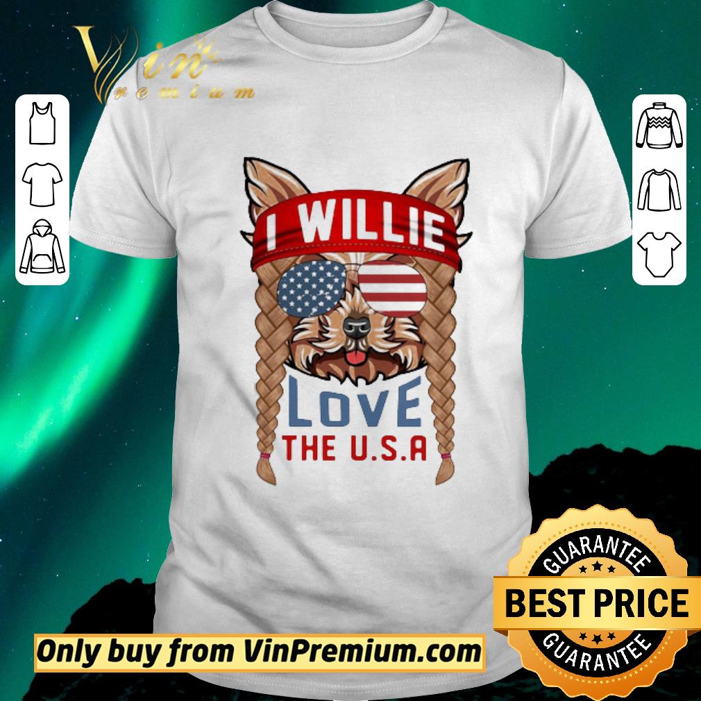 Hot Willie Nelson Mashup Yorkshire Terrier I Willie Love The USA shirt sweater