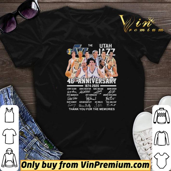 The Utah Jazz 46th Anniversary 1974–2020 Signatures shirt