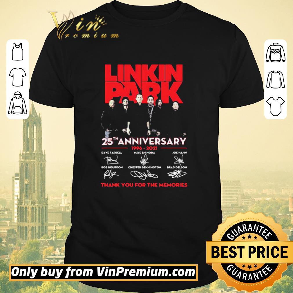 Top Linkin park 25th anniversary 1996 2021 thank you for the memories signatures shirt sweater