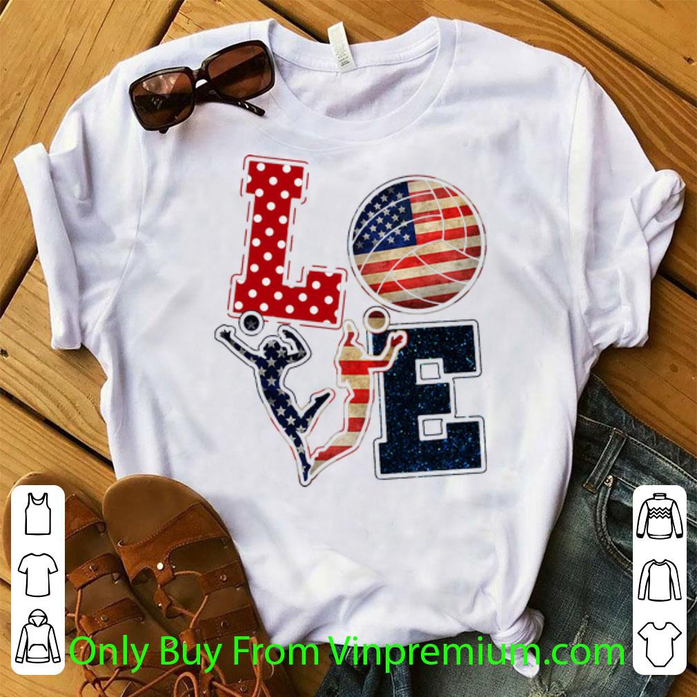 Awesome Love American Flag Volleyball shirt