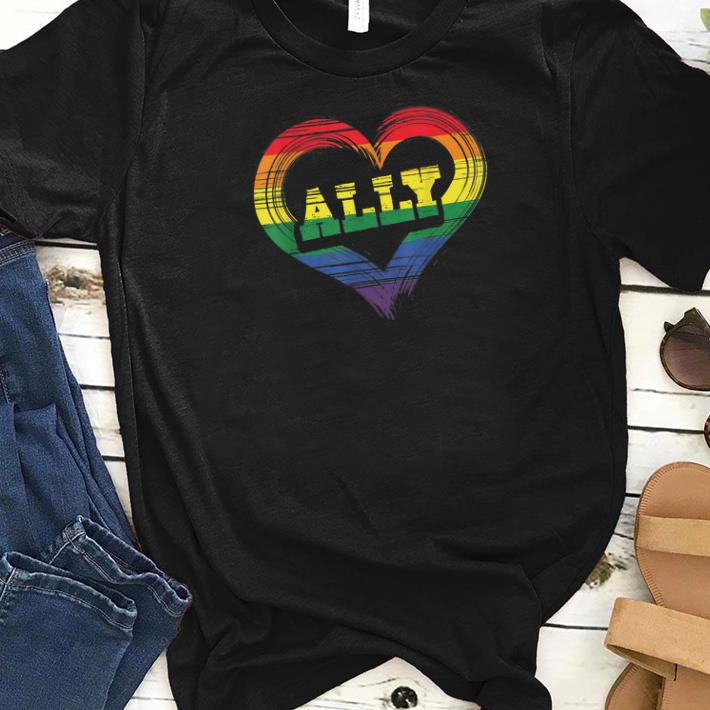 Official Teacher Ally LGBT Gay Lesbian Pride LGBT Rainbow Flag Shirt