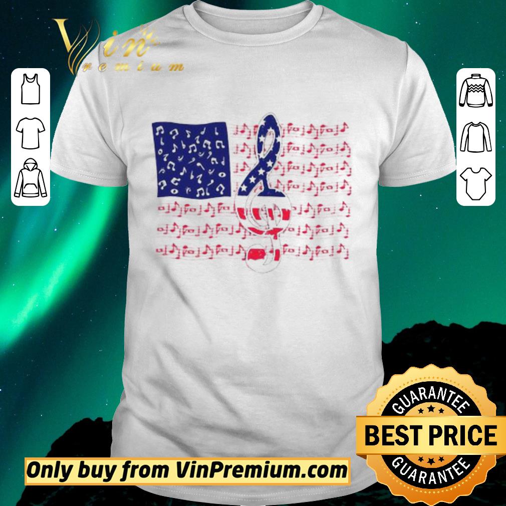 Official 4th Of July Independence Music Note American Flag shirt sweater