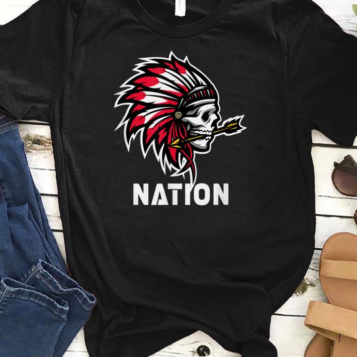 Hot Kansas City Fan Cool Indian Chief Skull Game Day Gear Shirt