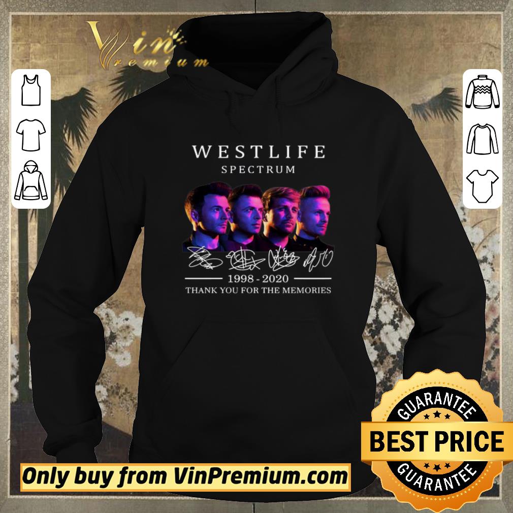 4336b4ce pretty westlife spectrum 1998 2020 thank you for the memories signature shirt 4 - Pretty Westlife Spectrum 1998 2020 thank You for the memories signature shirt