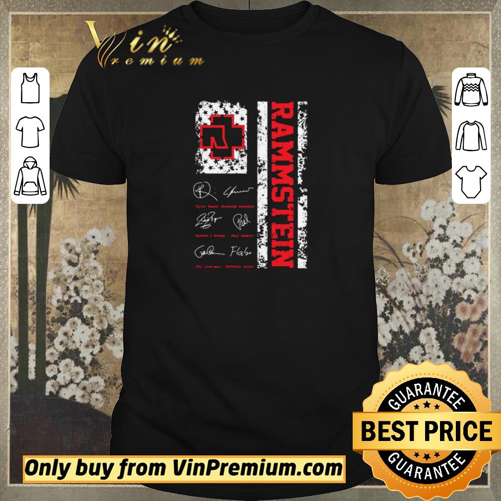 Awesome Rammstein American Flag Signatures shirt sweater