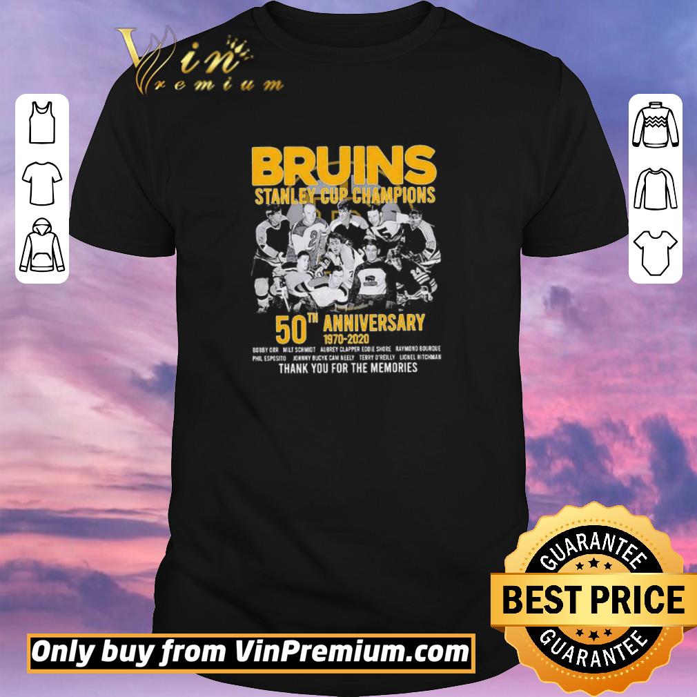 Hot Boston bruins stanley cup champions 50th anniversary 1970 2020 thank you for the memories shirt sweater