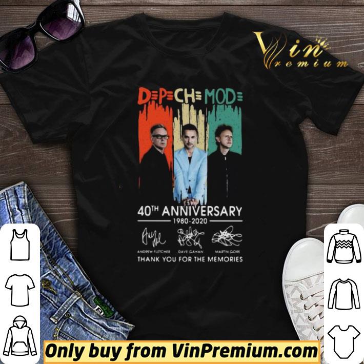 Depeche mode 40th anniversary 1980 2020 thank you for the memories signatures shirt sweater