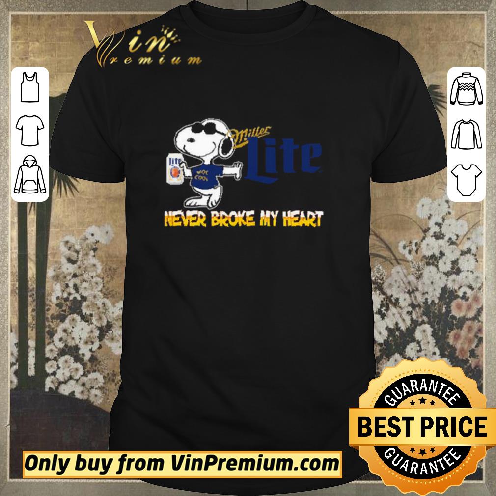Top Snoopy Miller Lite broke my heart shirt sweater