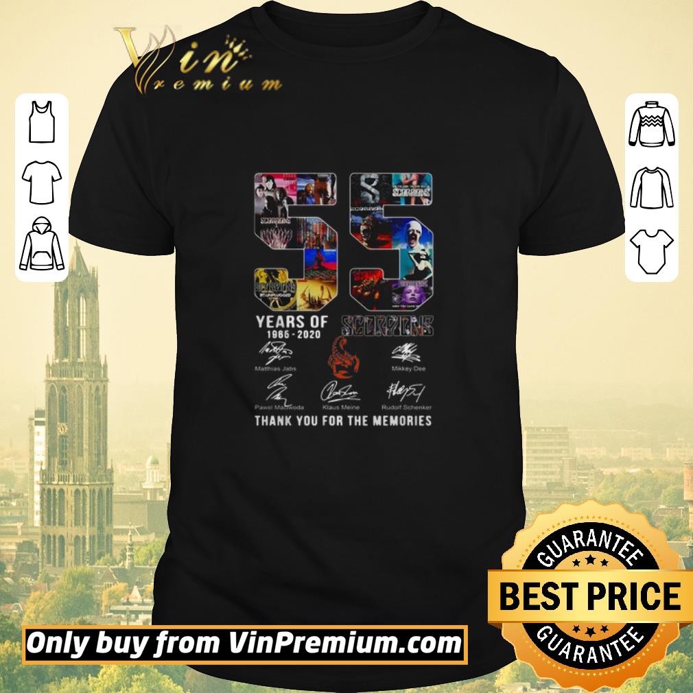 Official Scorpions Hard Rock Band 55th Years Of 1965-2020 Name Member Signature shirt sweater
