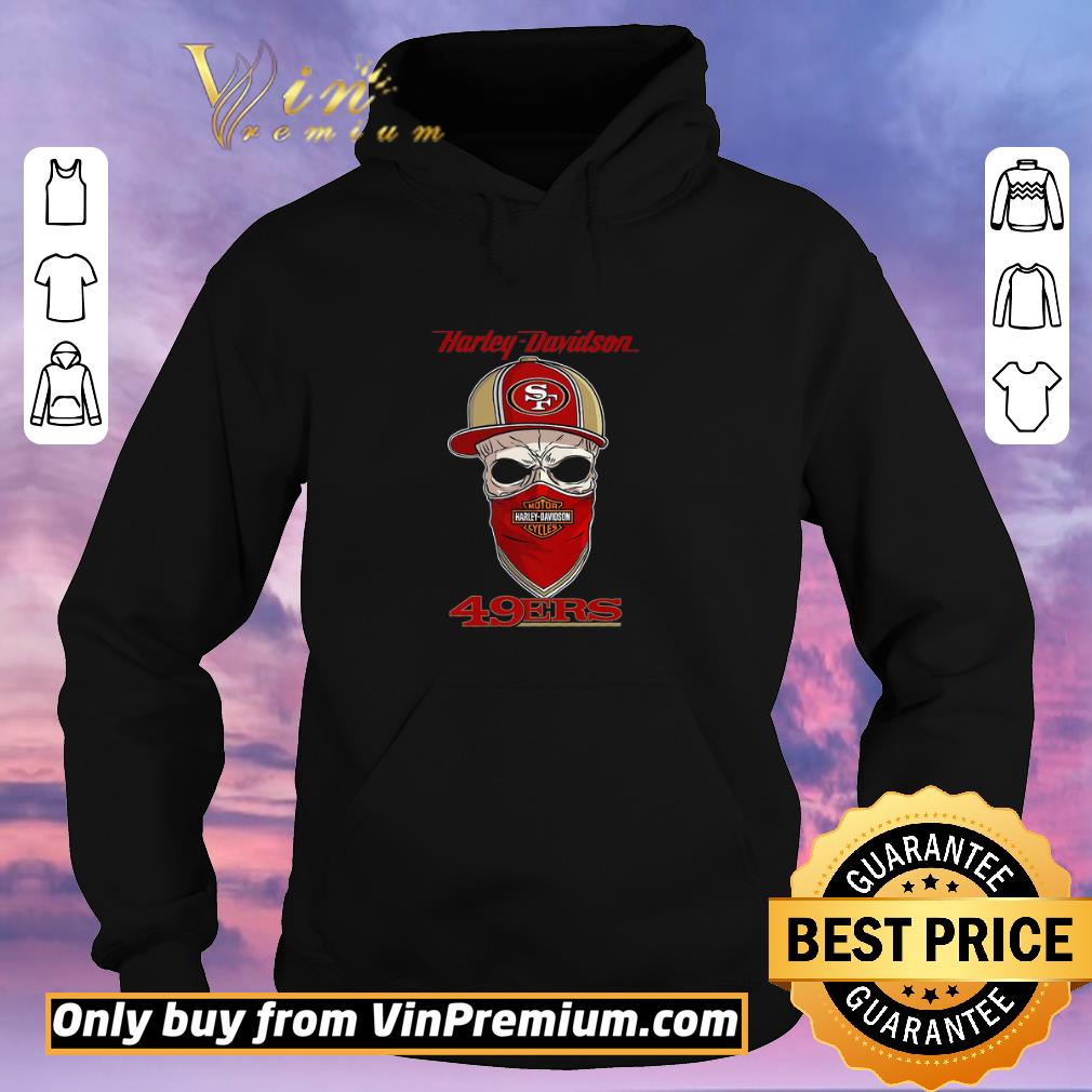 626e99aa hot skull mask motor harley davidson cycles san francisco 49 ers shirt 4 - Hot Skull mask Motor Harley Davidson Cycles San Francisco 49 Ers shirt