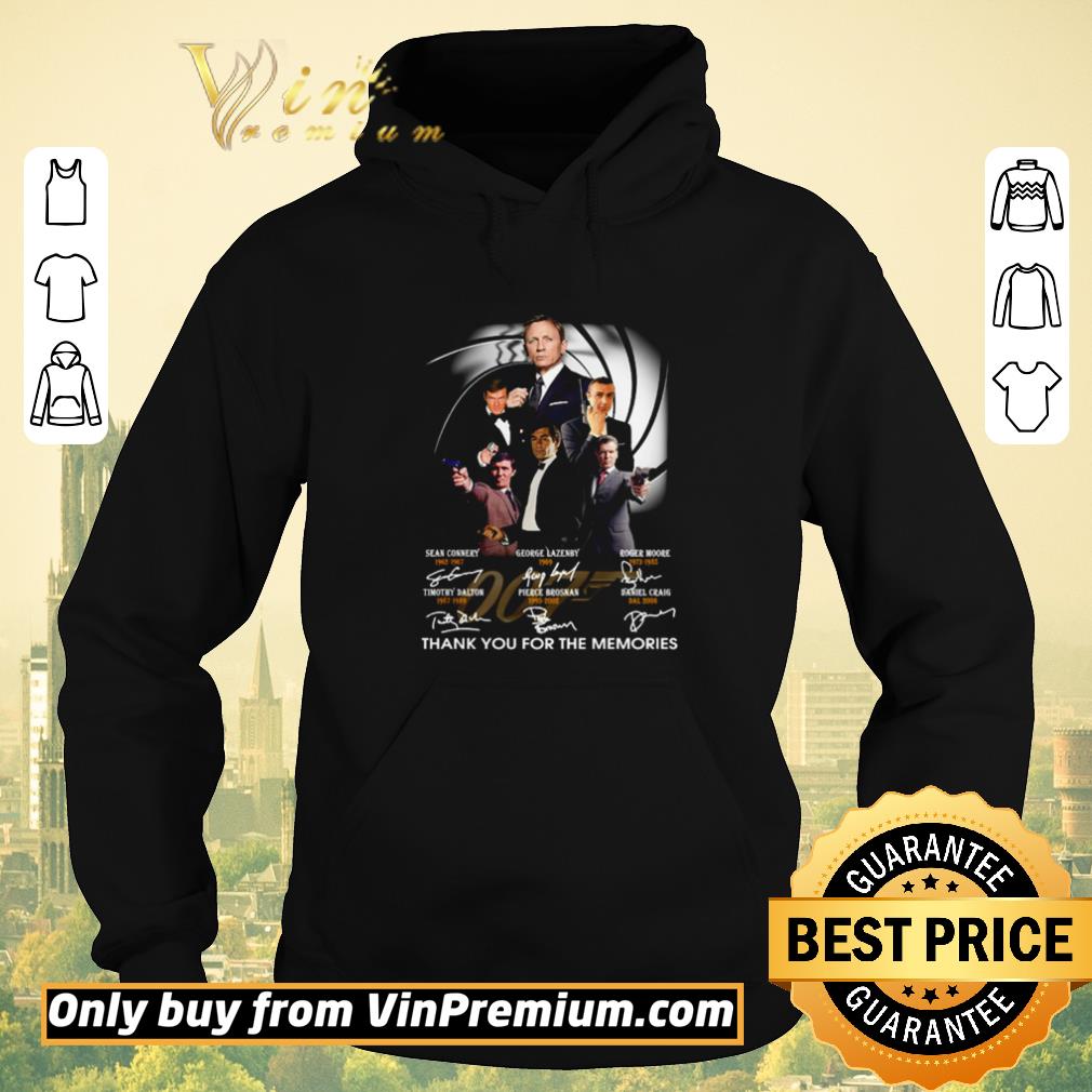 6403e3bd premium james bond 007 sean connery george lazenby roger moore thank you for the memories signatures shirt sweater 4 - Premium James Bond 007 Sean Connery George Lazenby Roger Moore Thank You For The Memories Signatures shirt sweater