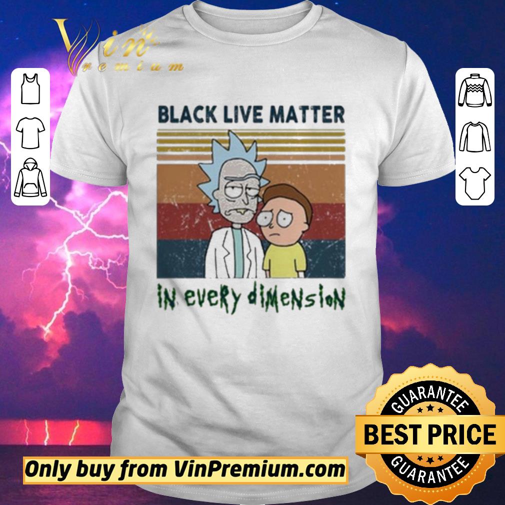 Awesome Rick sanchez and Morty Smith Black live matter in every dimension vintage shirt