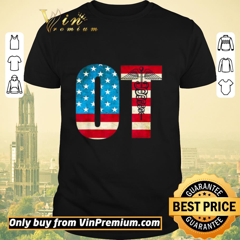 AwesomeOccupational Therapist Caduceus American Flag shirt sweater