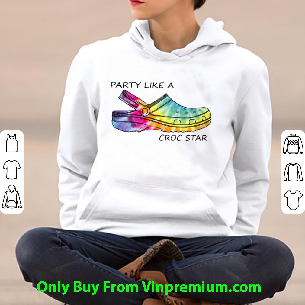 6cf3b946 top party like a croc star tie dye shirt 4 - Top Party Like A Croc Star Tie Dye shirt
