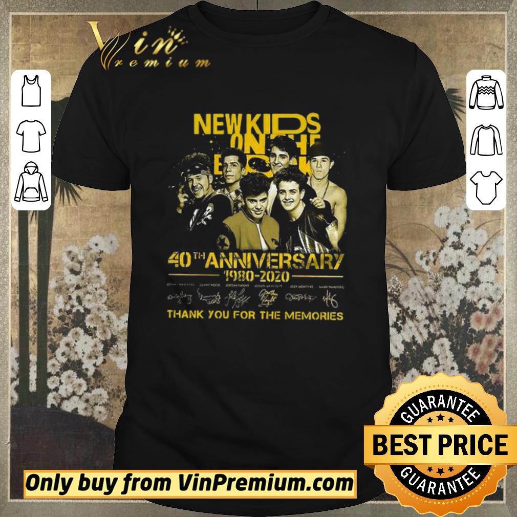 Awesome New Kids On The Dead 40th Anniversary 1980 2020 Thank You For The Memories Signatures shirt sweater