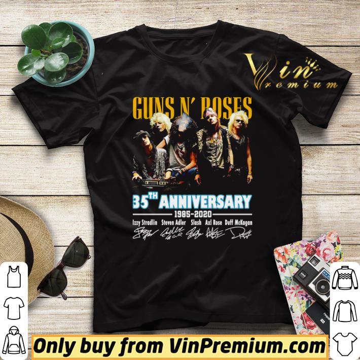 7367becc guns n roses 35th anniversary 1985 2020 signature shirt sweater 4 - Guns N’ Roses 35th anniversary 1985-2020 signature shirt sweater