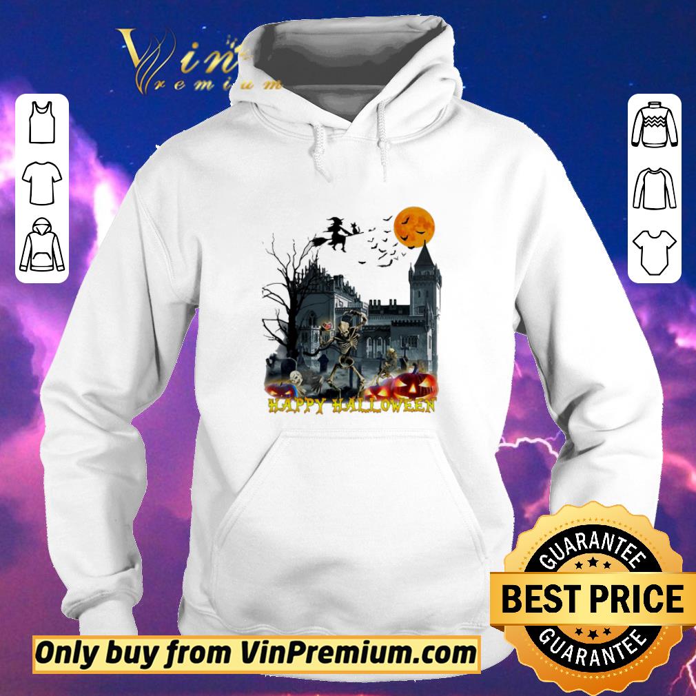 7479ba31 pretty happy halloween skeleton witch trick moon ghost house shirt sweater 4 - Pretty Happy Halloween skeleton witch trick moon ghost house shirt sweater