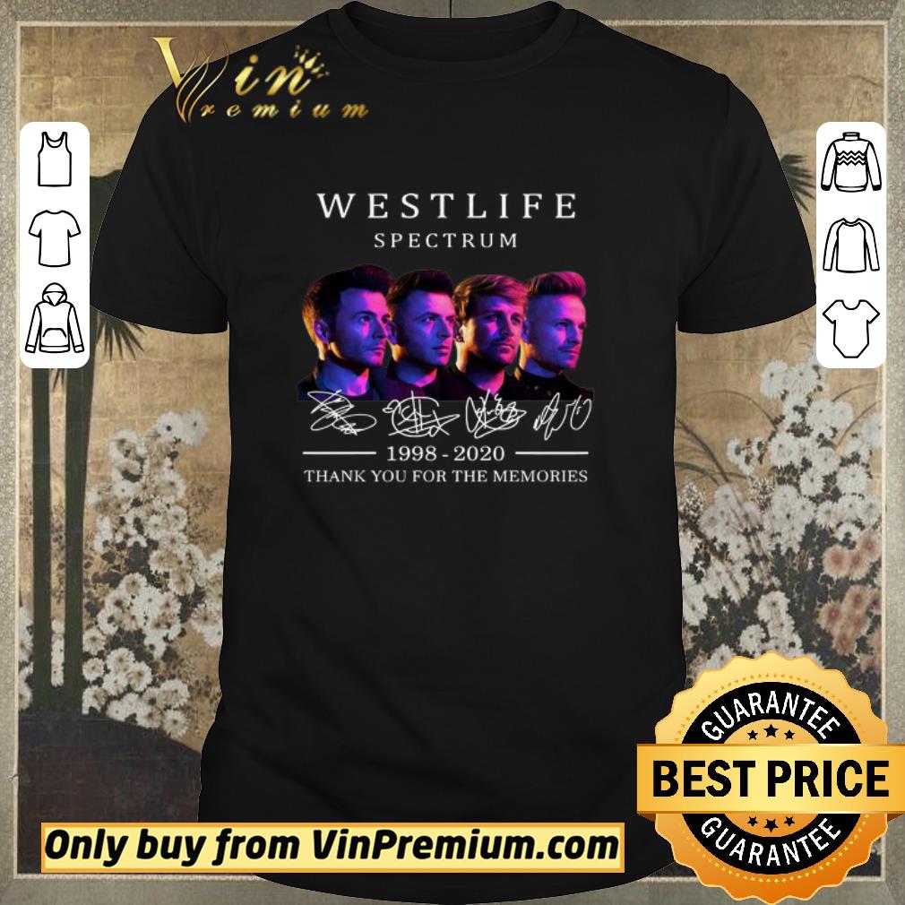 Pretty Westlife Spectrum 1998 2020 thank You for the memories signature shirt