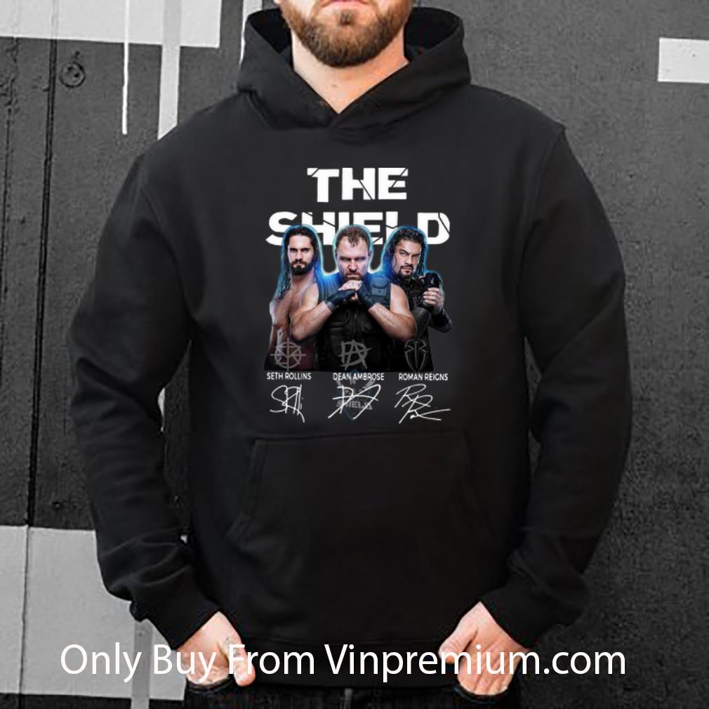 79415c4f original the shield seth rollins dean ambrose roman reigns signatures shirt 4 - Original The Shield Seth Rollins Dean Ambrose Roman Reigns Signatures shirt