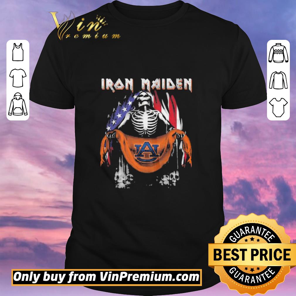 Pretty Skeleton Iron Maiden Auburn Tigers Logo American Flag Independence Day shirt sweater