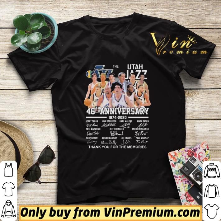 7efd0be4 the utah jazz 46th anniversary 1974 2020 signatures shirt 4 - The Utah Jazz 46th Anniversary 1974–2020 Signatures shirt