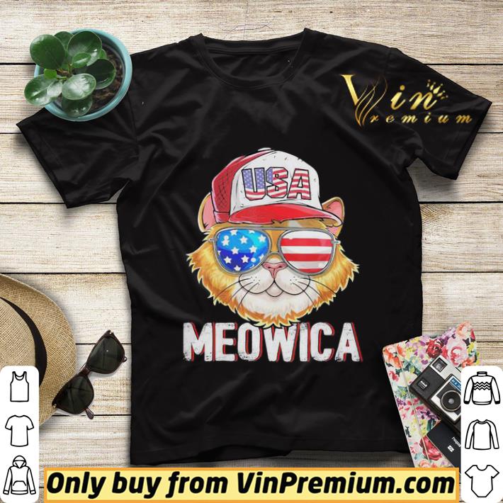 862372a0 meowica cat hat sunglasses usa american flag independence day shirt sweater 4 - Meowica Cat Hat Sunglasses USA American Flag Independence Day shirt sweater