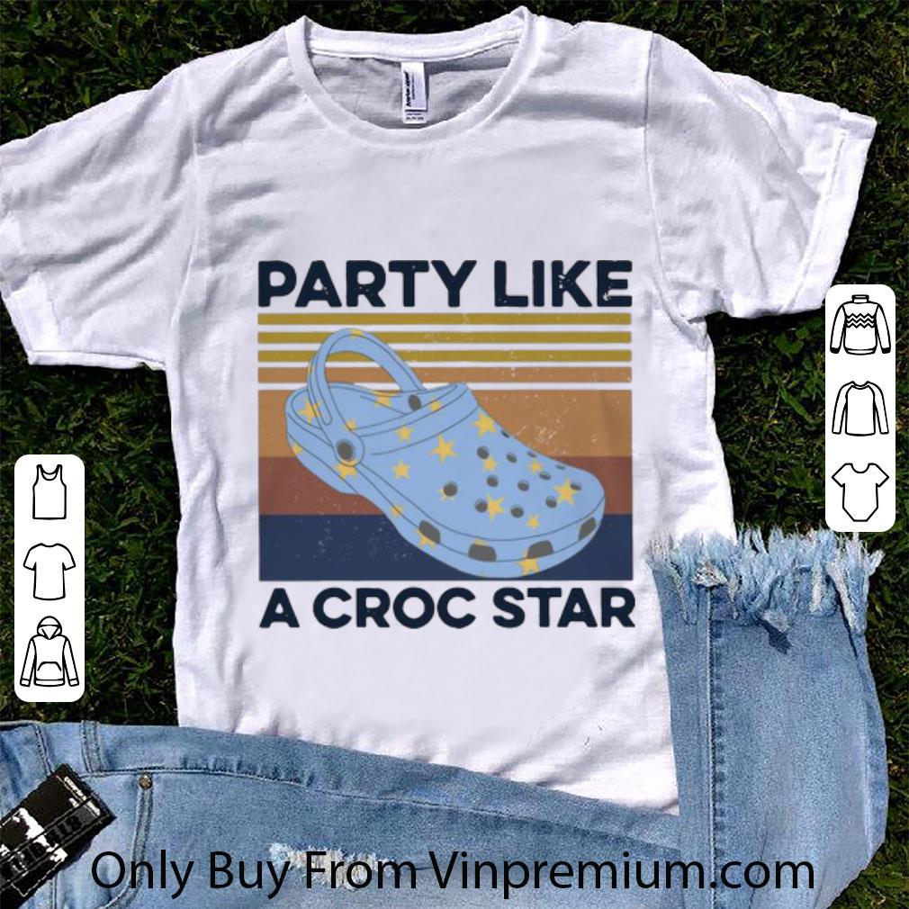 Premium Vintage Party Like A Croc Star shirt