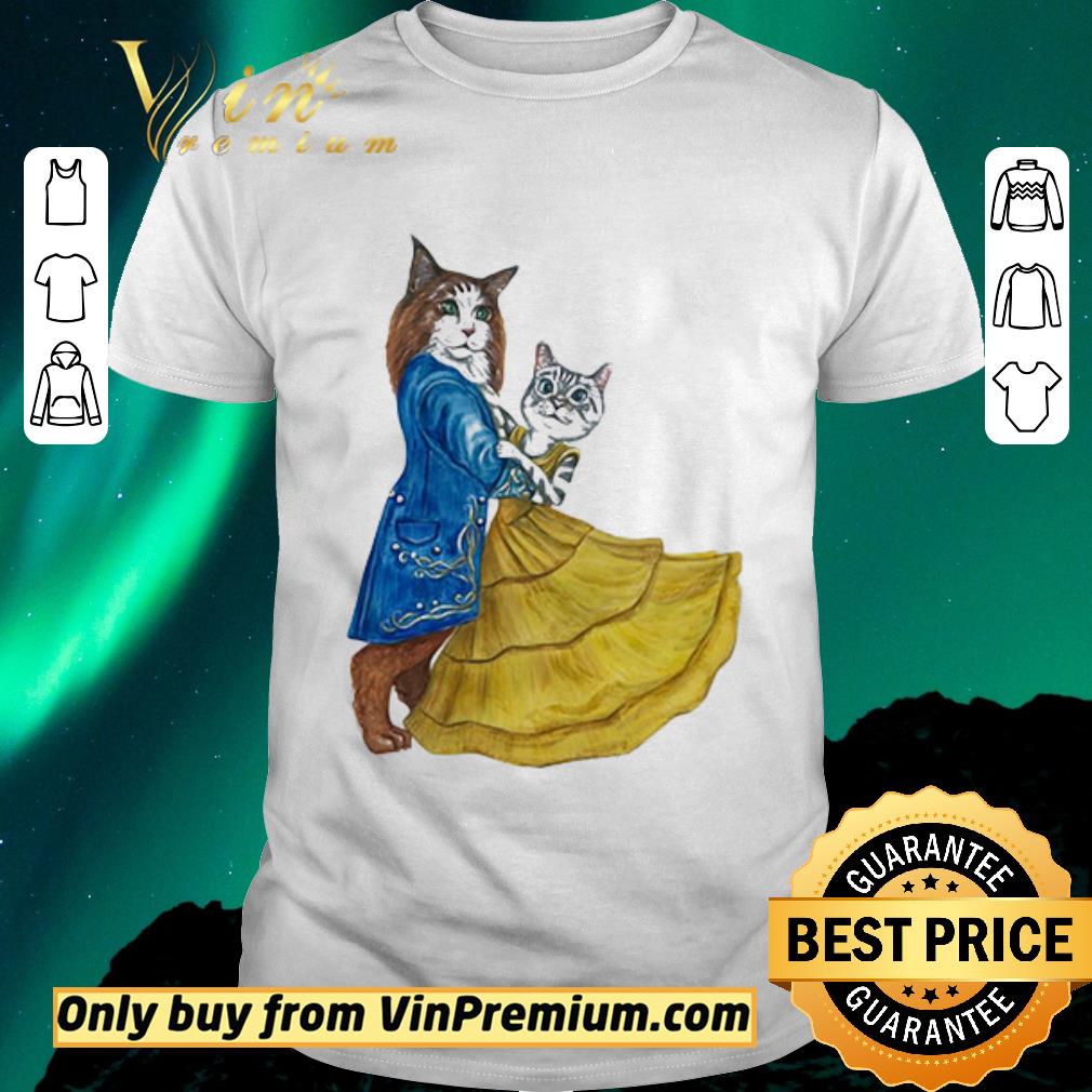 Nice Beauty and the beast cat movie shirt sweater