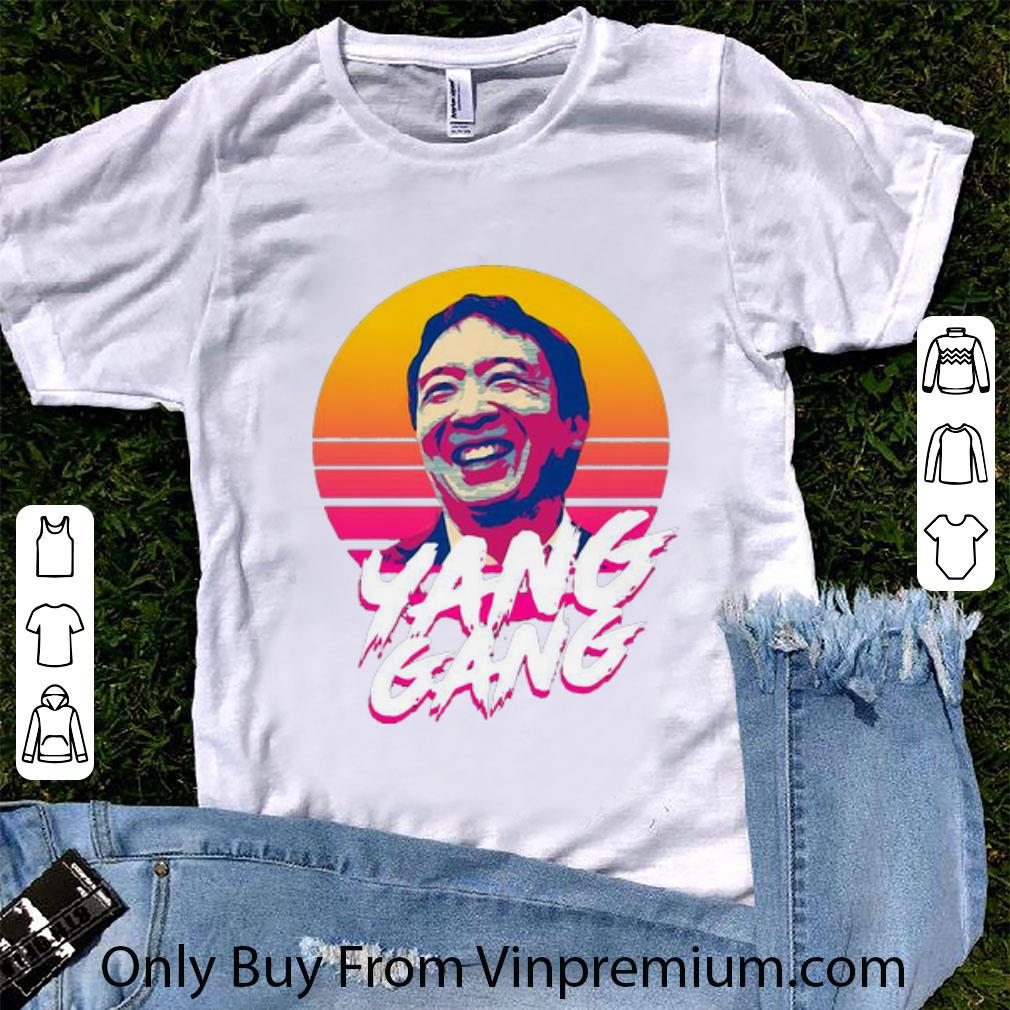 Official Andrew Yang For President Sunset Vaporwave shirt
