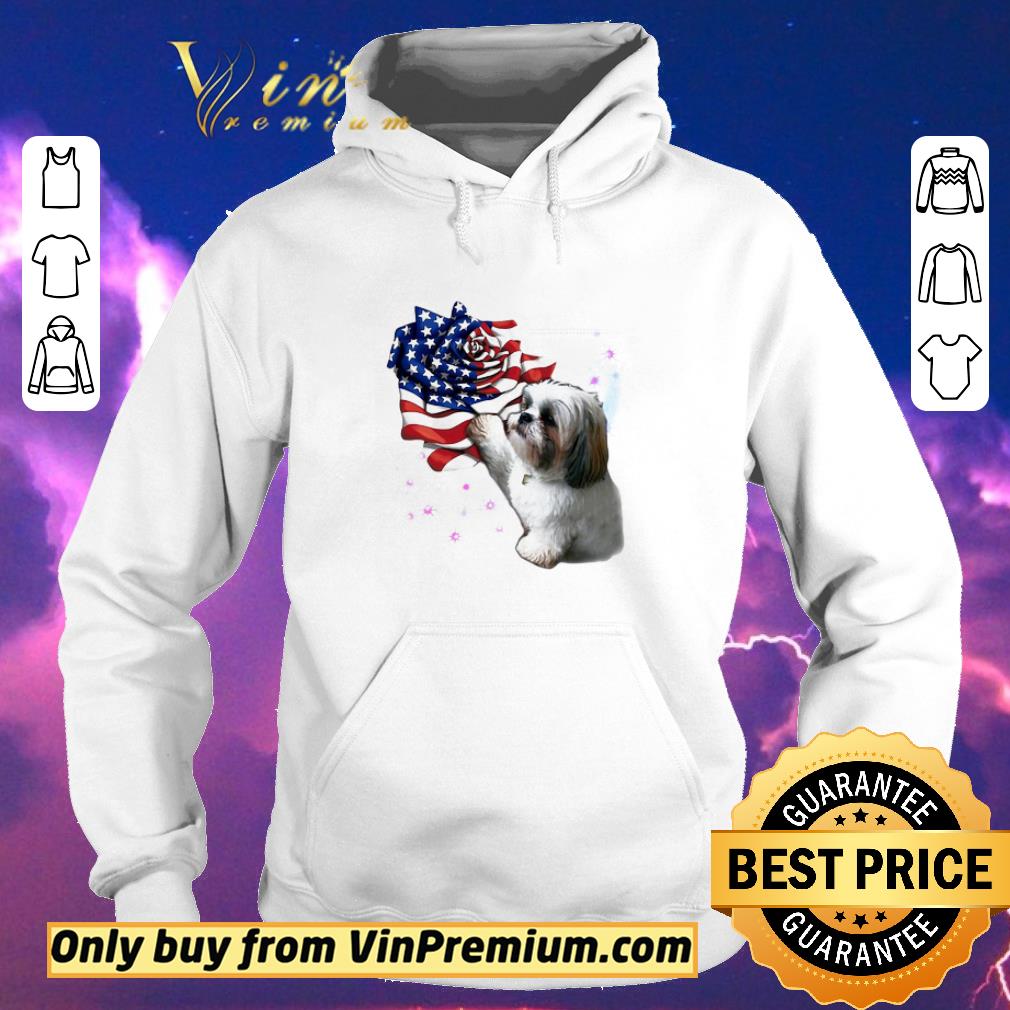 Top Shih Tzu American flag rose shirt sweater 89c7a947 top shih tzu american flag rose shirt sweater 4 - Top Shih Tzu American flag rose shirt sweater