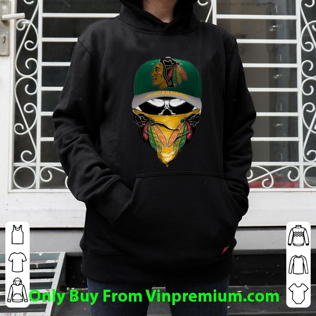 8b3fba0d great chicago blackhawks skull face mask shirt 4 - Great Chicago Blackhawks Skull Face Mask shirt