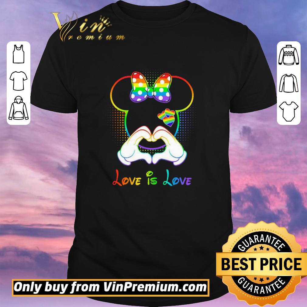 Funny Minnie mouse love is love heart lgbt shirt sweater