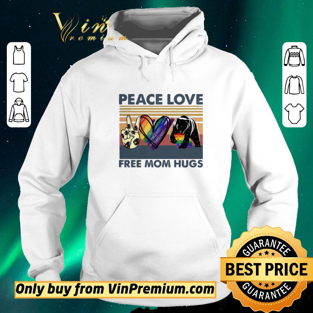 8f9d554b top lgbt bear peace love free mom hugs vintage shirt sweater 4 - Top LGBT Bear Peace Love Free Mom Hugs Vintage shirt sweater