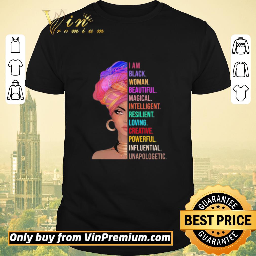 Awesome I am black woman beautiful magical intelligent resilient loving creative powerful shirt sweater