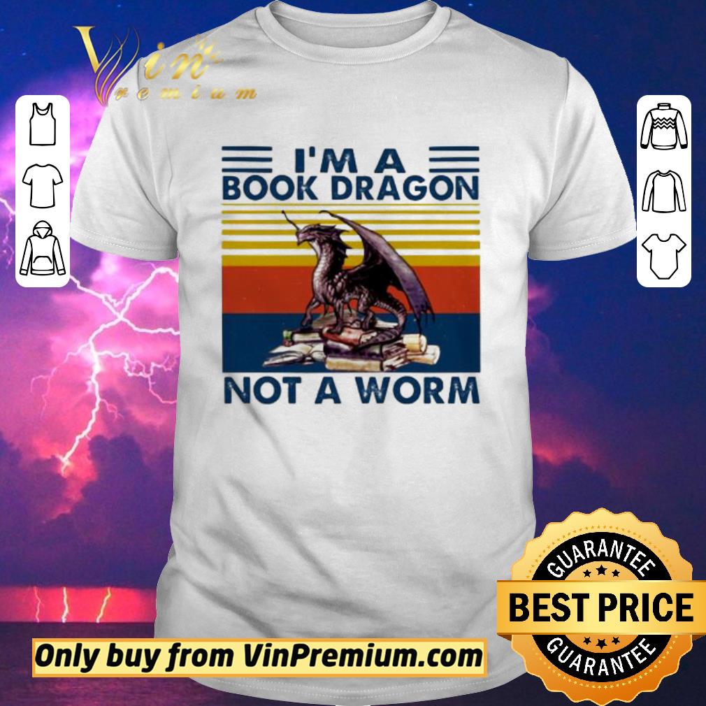 Official I’m a book dragon not a worm vintage shirt sweater