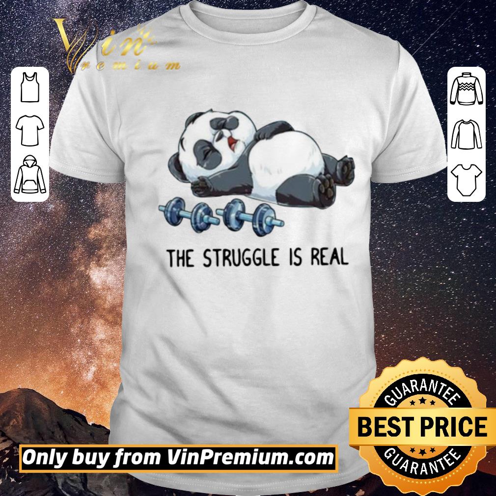 Original Panda The Struggle Is Real Bear Deadlift Funny Gym shirt sweater