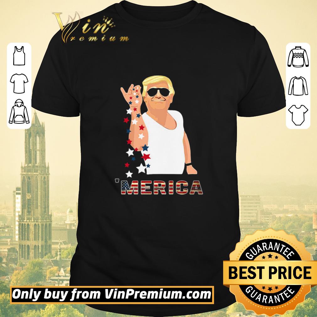 Pretty Trump Salt bae Merica USA flag shirt sweater
