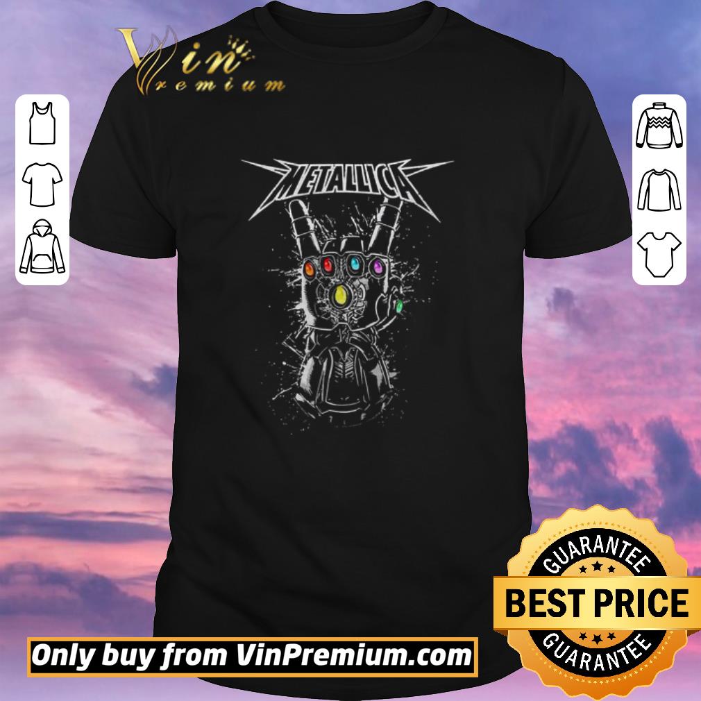 Top Avengers Infinity War Metallica Thanos Gauntlet Hand shirt sweater