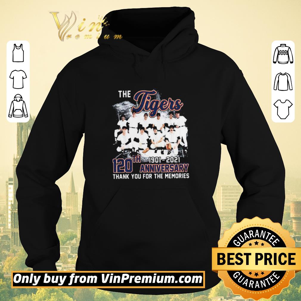 a2ccb25c hot the detroit tigers 120th anniversary 1901 2021 thank you for the memories signatures shirt 4 - Hot The detroit tigers 120th anniversary 1901 2021 thank you for the memories signatures shirt