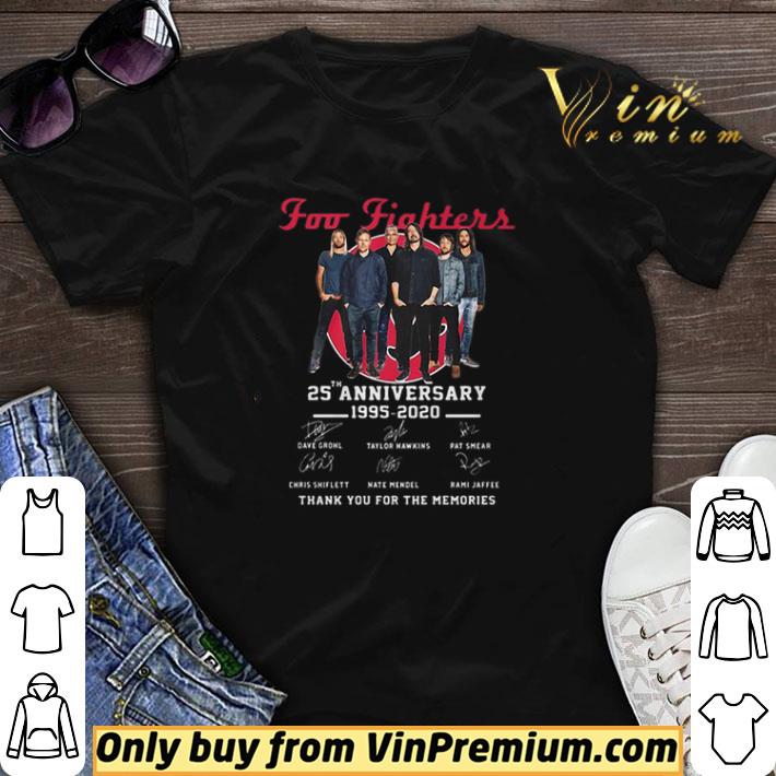 Foo Fighters 25th Anniversary 1995 2020 Signature Thank You For The Memories shirt sweater