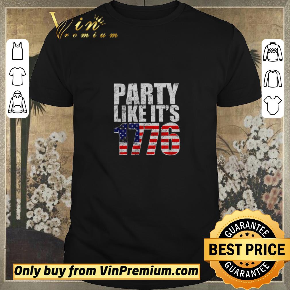 Funny Party Like It's 1776 American Flag shirt sweater