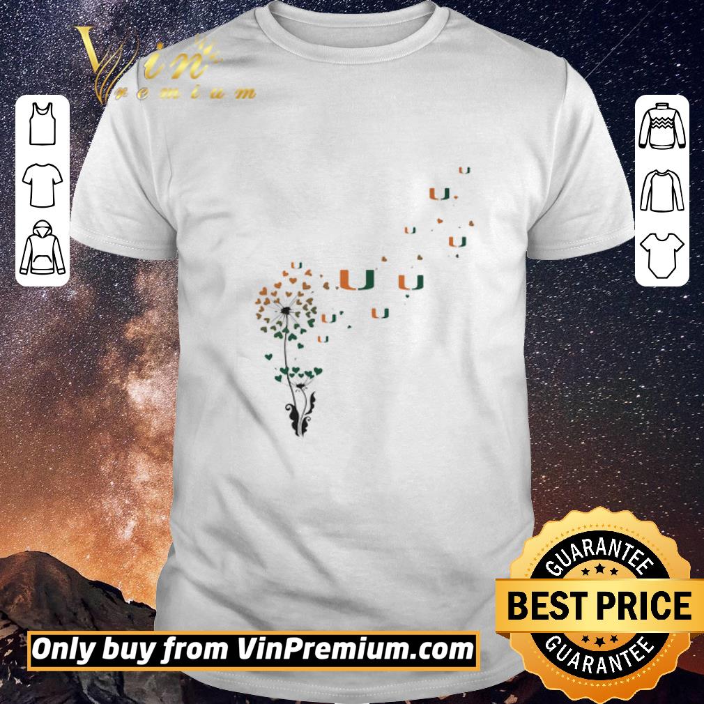 Funny Dandelion flower miami hurricanes football hearts shirt sweater