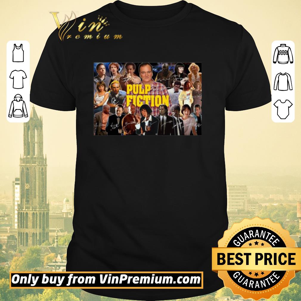 Official Pulp fiction 1994 movie characters signatures poster shirt